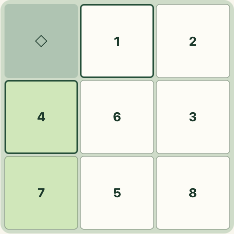 Number Slide — actual level 1 gameplay