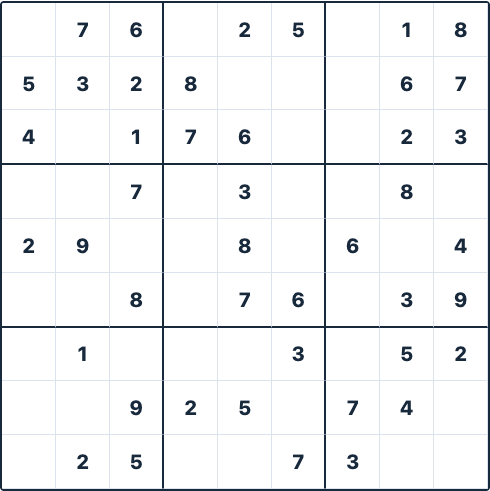 Classic Sudoku — actual level 1 gameplay