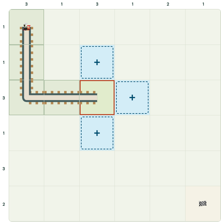 Train Tracks — actual level 1 gameplay